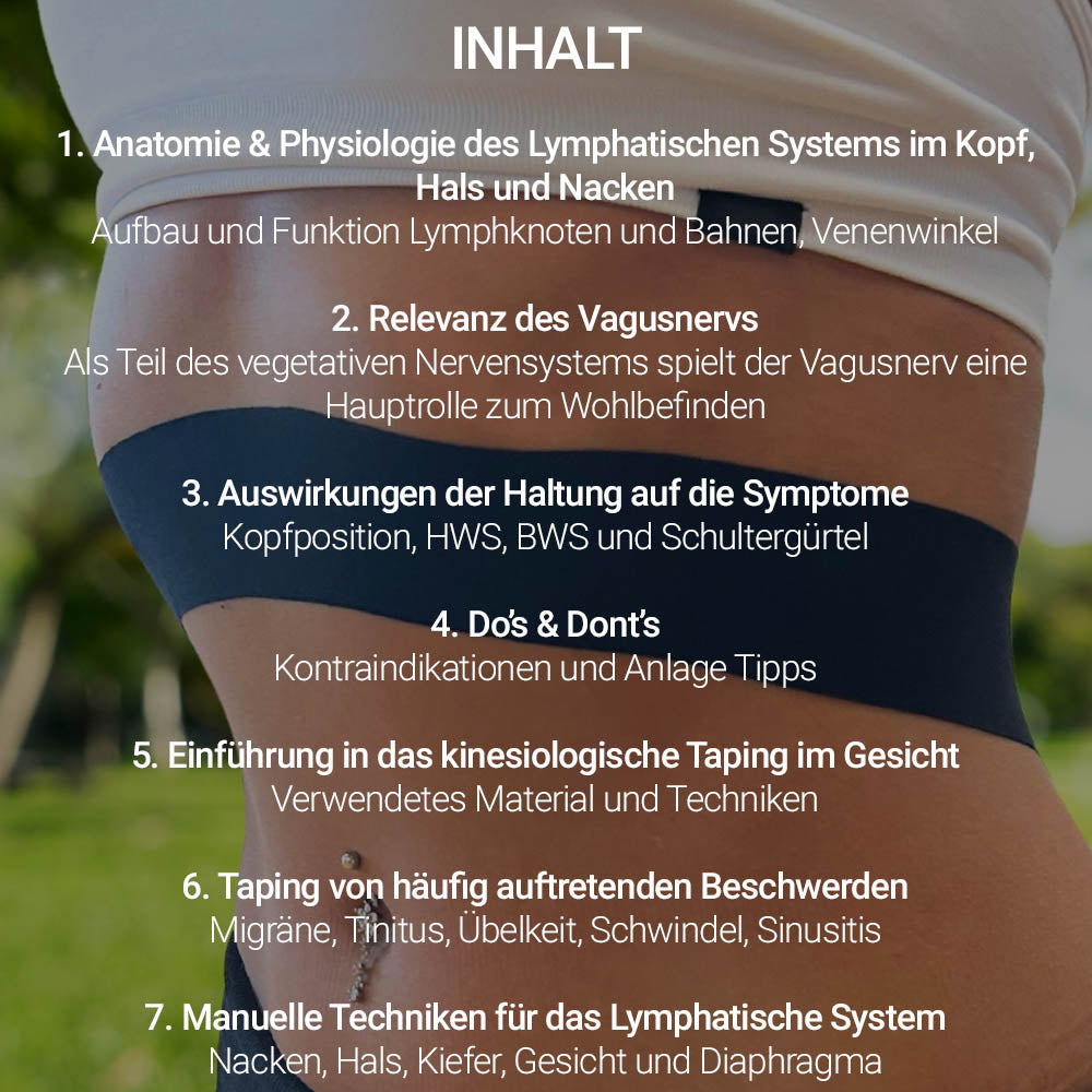 Webinar -  Taping bei Kopfschmerzen, Unwohlsein, Stress und für gesunden Schlaf (90 Minuten)